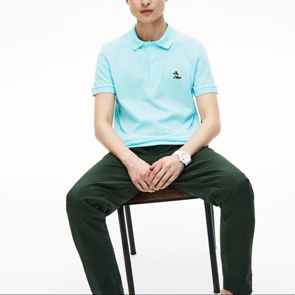 Lacoste Men's Regular Fit Palm Tree Croc Polo 🌴🐊 - Picture 3 of 8